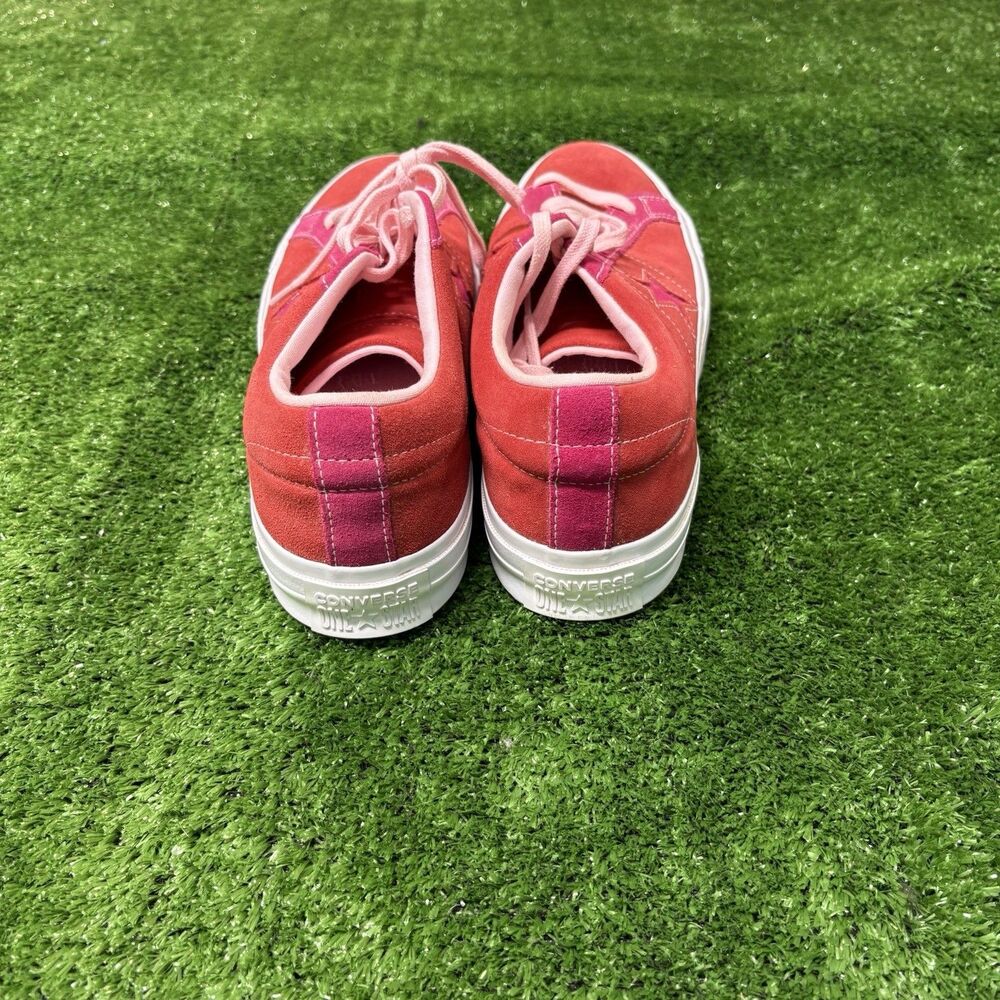 Converse One Star Ox Enamel Red Pink Suede mens sneakers Shoes Size 11 Preowned - Picture 2 of 8